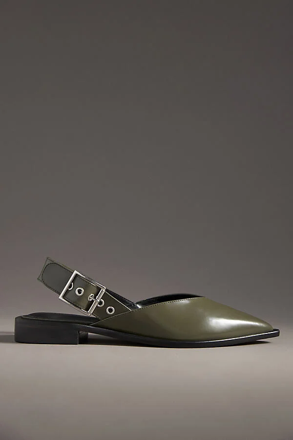 Moto Pointed-Toe Slingback Flats - Image 4