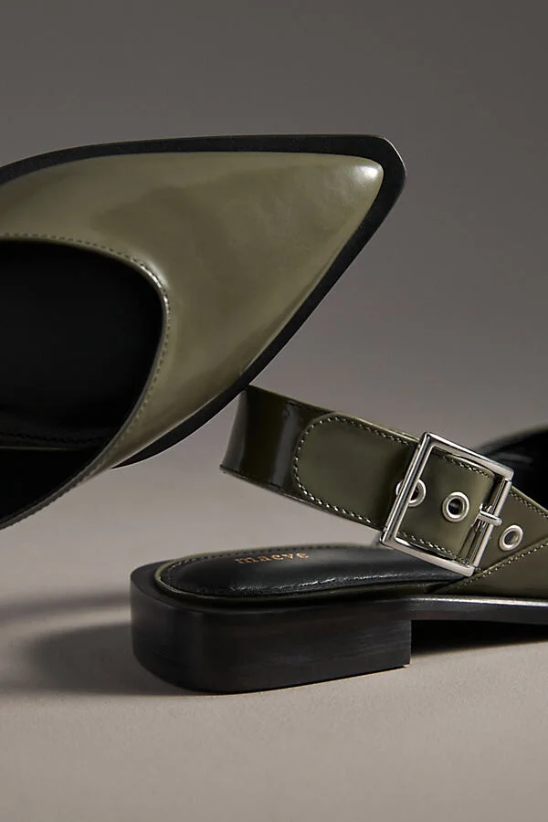 Moto Pointed-Toe Slingback Flats - Image 5