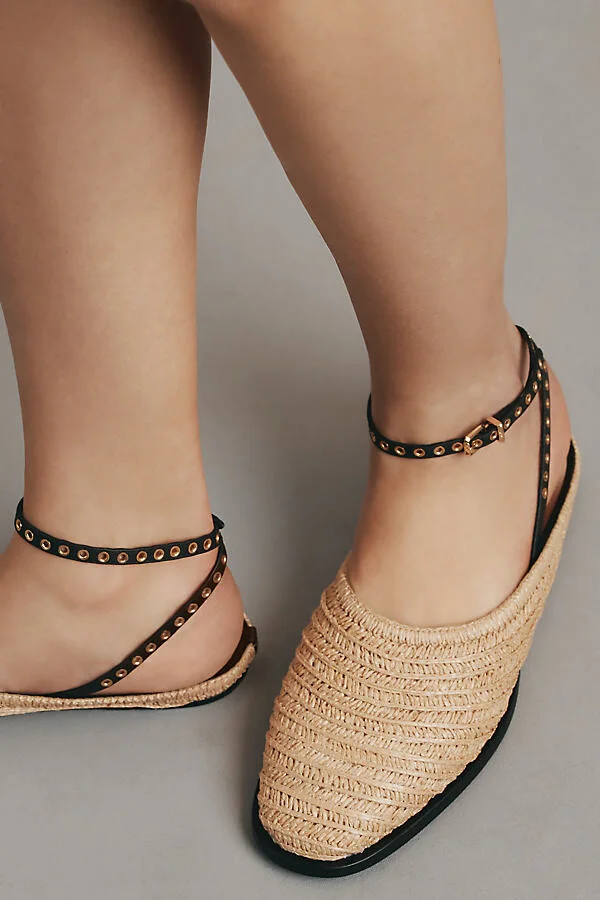 Moto Raffia Flats - Image 2