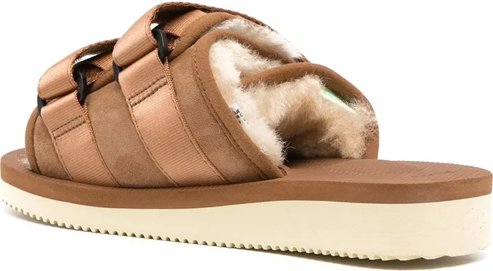 Moto shearling-trim slides - Image 3