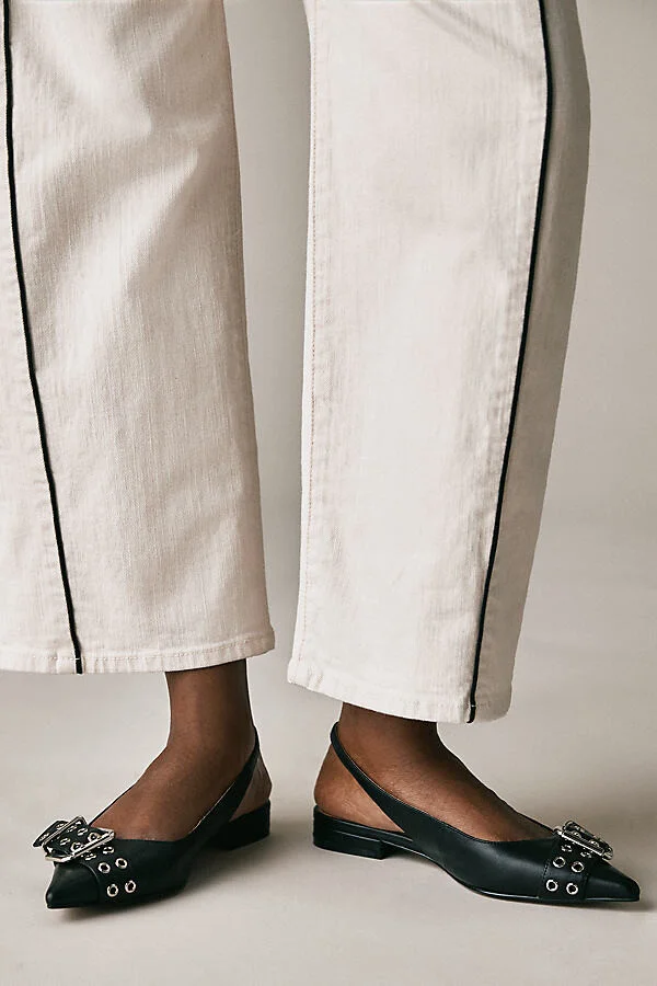 Moto Slingback Flats
