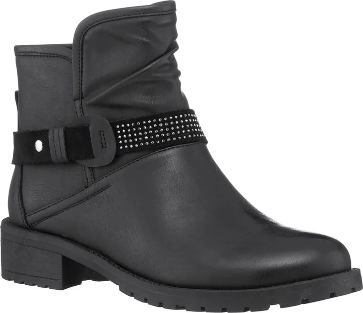MOTO Womens Faux Leather Rubber outsole Ankle Boots