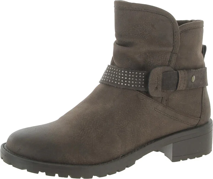 Moto Womens Pull On Lug So Ankle Boots