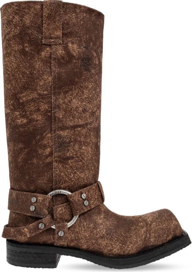 Motorcycle-style Boots, , - Brown
