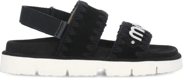 Mou Bio Logo Plaque Open Toe Sandals