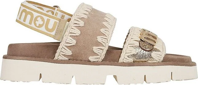 Mou Bio Round Open Toe Slingback Sandals