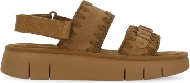 Mou Bounce Logo Lettering Flatform Sandals