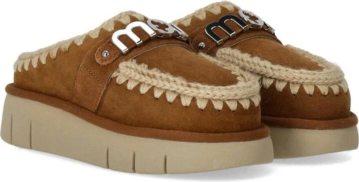 Mou Bounce Metal Logo Cognac Clog - Image 2