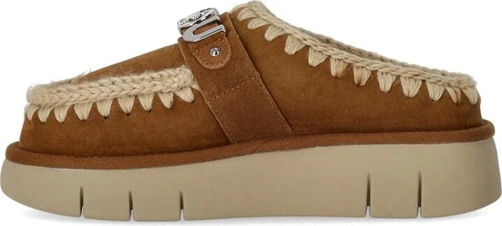 Mou Bounce Metal Logo Cognac Clog - Image 3