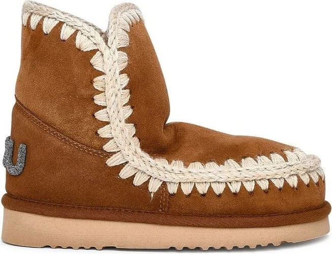 Mou Eskimo 18 Glitter Logo Slip-On Ankle Boots