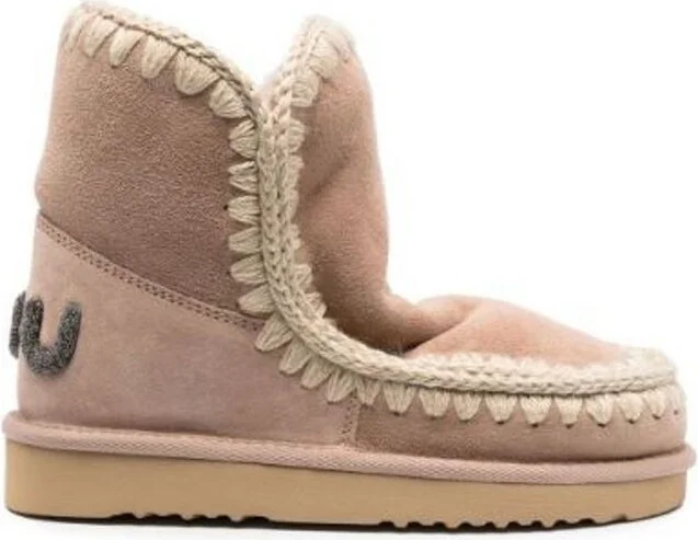 Mou Eskimo 18 Glitter Logo Slip-On Ankle Boots