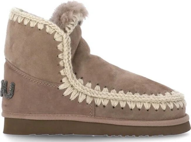 Mou Eskimo 18 Glitter Logo Slip-On Ankle Boots