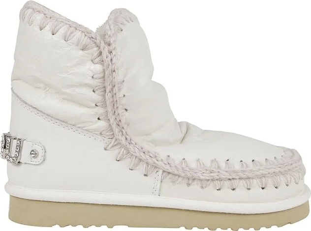 Mou Eskimo 18 Logo-Embellished Stitched Ankle Boots