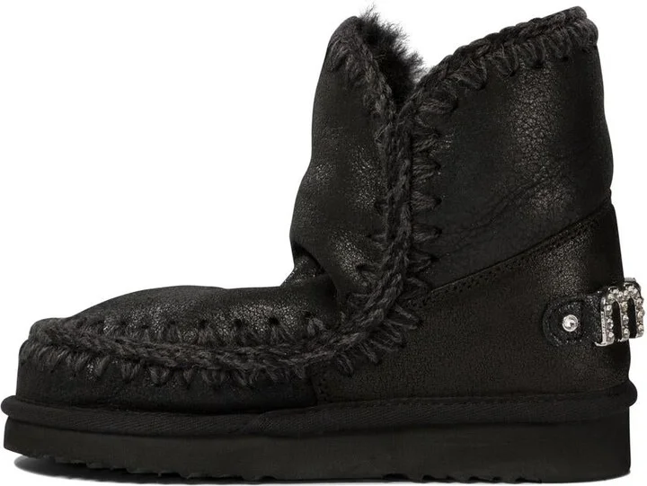 Mou "Eskimo 18 With Rhinestones Logo" Ankle Boots - Image 3