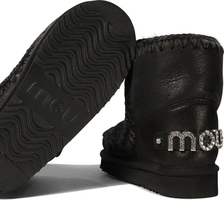 Mou "Eskimo 18 With Rhinestones Logo" Ankle Boots - Image 5