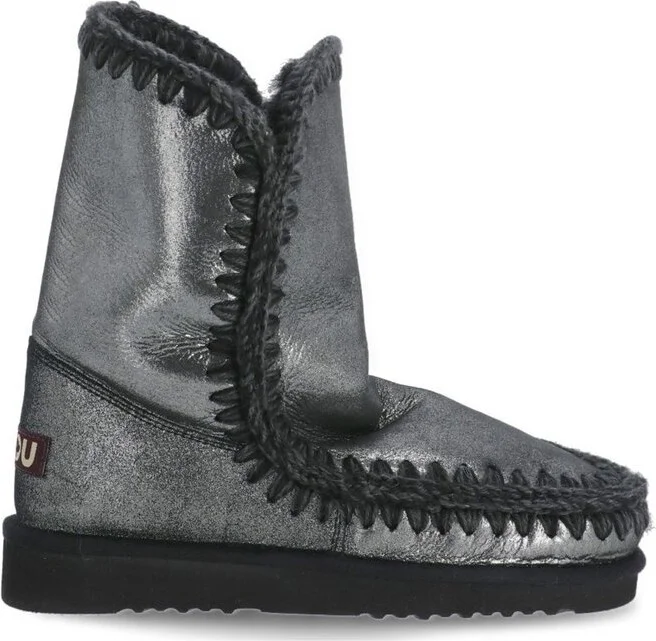 Mou Eskimo 24 Metallic Whipstitch-Trim Boots