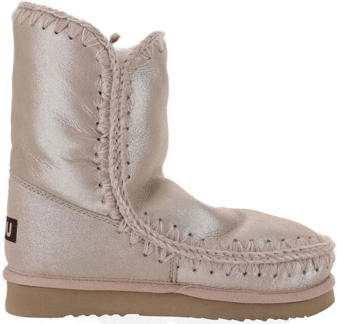 Mou Eskimo 24 Metallic Whipstitch-Trim Boots