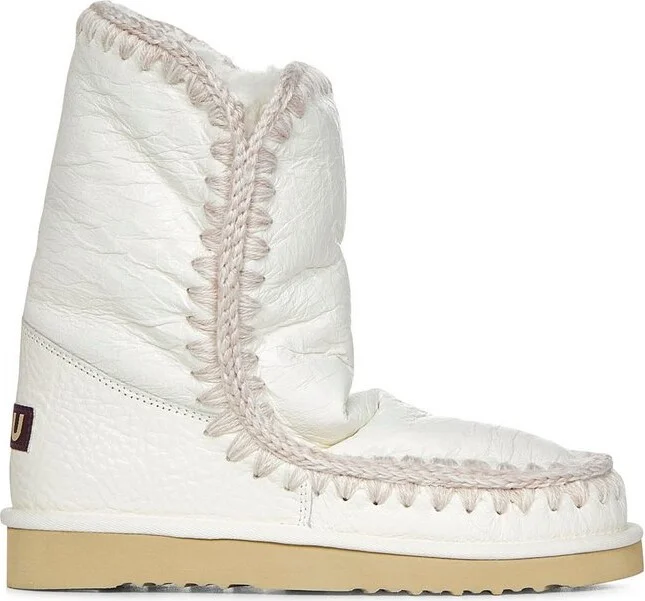Mou Eskimo 24 Metallic Whipstitch-Trim Boots