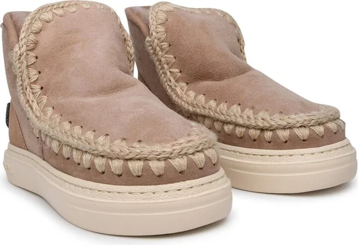 Mou Eskimo Beige Sheepskin Sneakers - Image 2