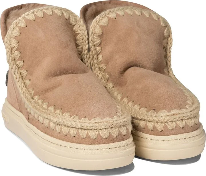 Mou Eskimo Beige Sheepskin Sneakers - Image 2