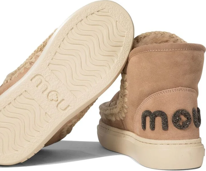 Mou Eskimo Beige Sheepskin Sneakers - Image 5