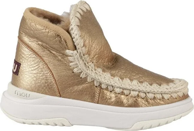 Mou Eskimo Crochet Stitch-Trim Boots