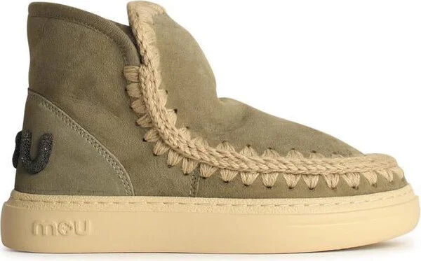 Mou Eskimo 'Sneaker Glitter' In Green Leather