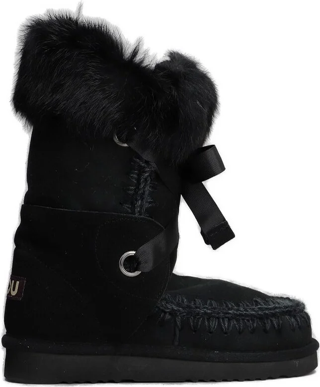 Mou Eskimo Stitch Detailed Lace Boots