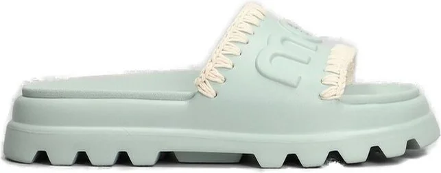 Mou Eva Logo-Embossed Open-Toe Slides
