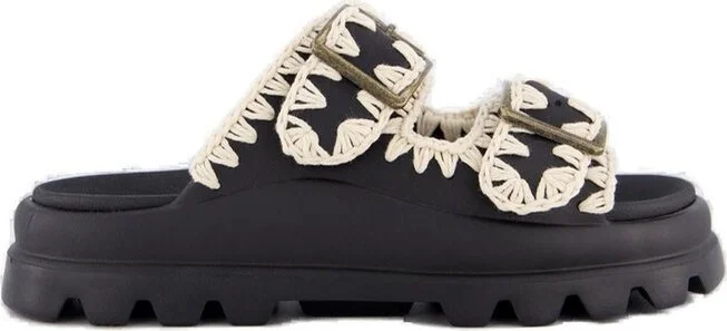 Mou Eva One-Piece Buckled Slides