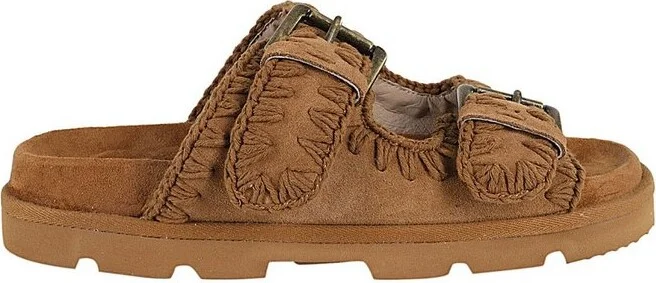 Mou Low-Bio Double Buckle Sandals