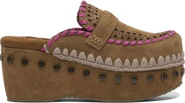 Mou Overstitch Clogs