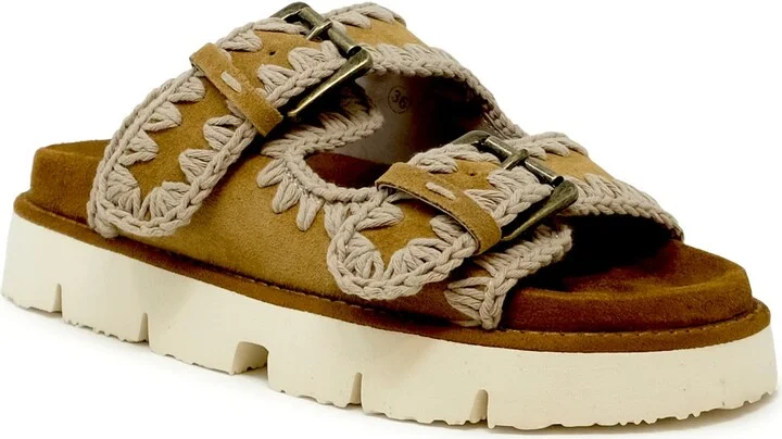 Mou Suede Bio Two Buckle Sandals - Image 2