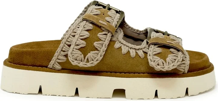 Mou Suede Bio Two Buckle Sandals