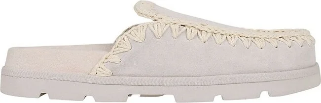 Mou Whipstitch-Trim Slip-On Mules