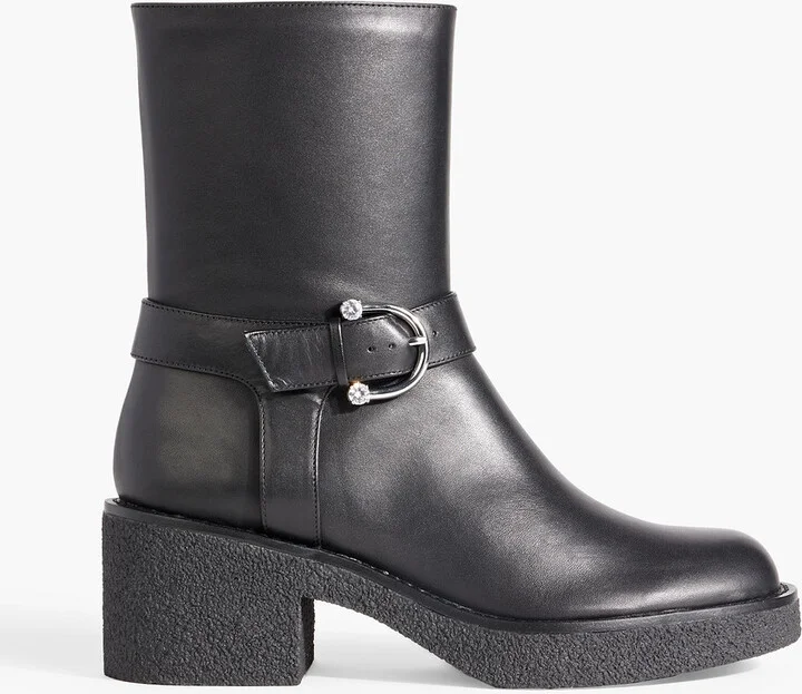 Mountain Buckle leather ankle boots