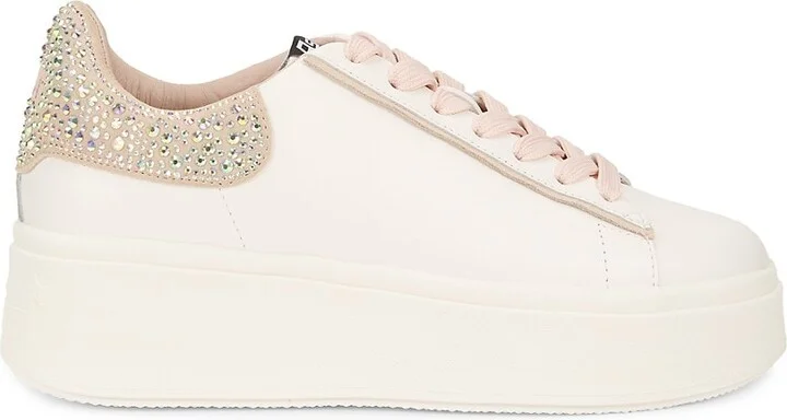 Move Strass Leather Platfrom Sneakers