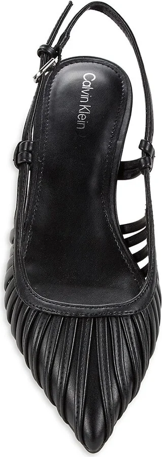 Movella 45MM Caged Metallic Kitten Heel Slingbacks - Image 5
