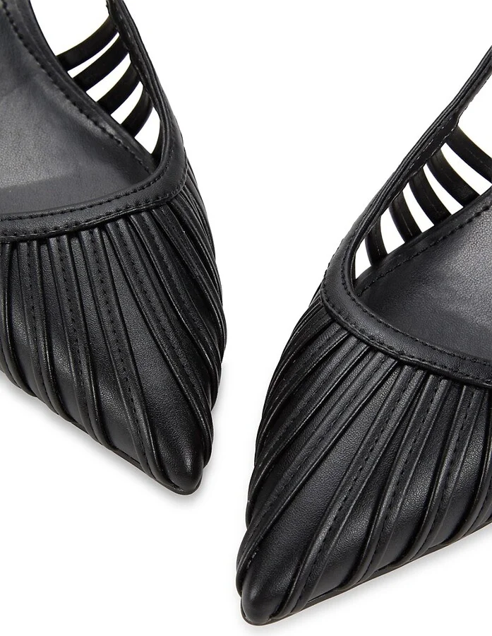 Movella 45MM Caged Metallic Kitten Heel Slingbacks - Image 6