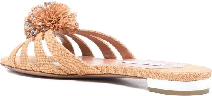 Movida crystal-embellished pom-pom sandals - Image 3