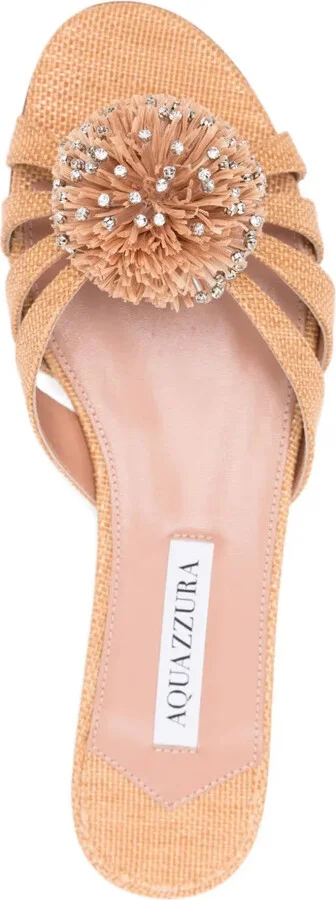Movida crystal-embellished pom-pom sandals - Image 4