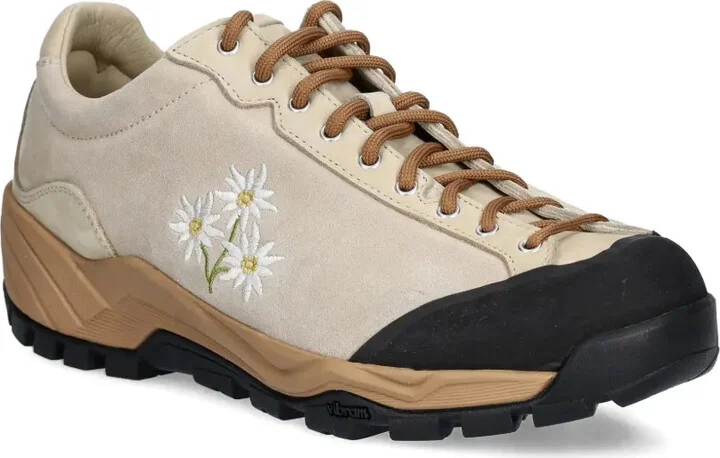 Movida Stella Alpina flower-embroidered suede sneakers - Image 2