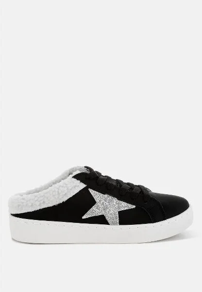 Moxie Fur Collar Slip On Sneakers Women