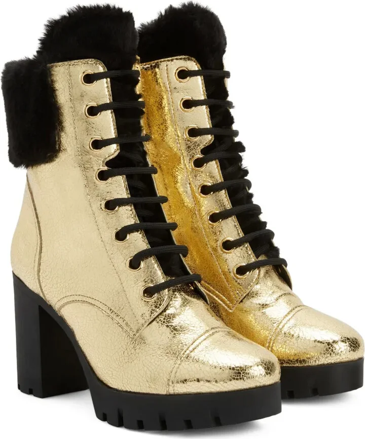 Moyra 90mm metallic-effect boots - Image 2