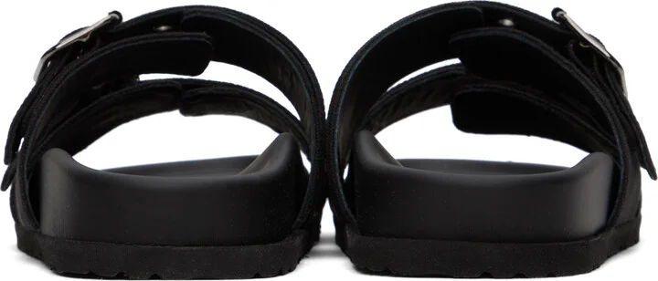 MSGM Black Canvas Sandals - Image 2