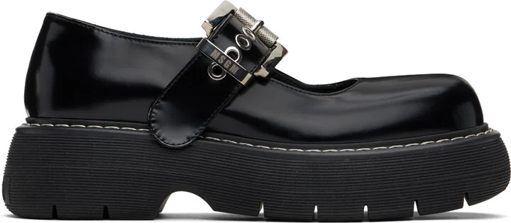 MSGM Black Chunky Mary-Jane Loafers