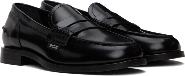 MSGM Black Classic Loafers - Image 4