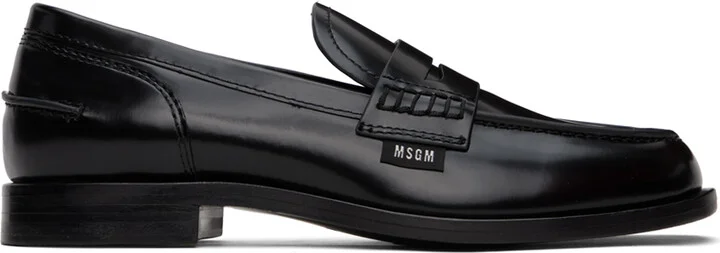 MSGM Black Classic Loafers