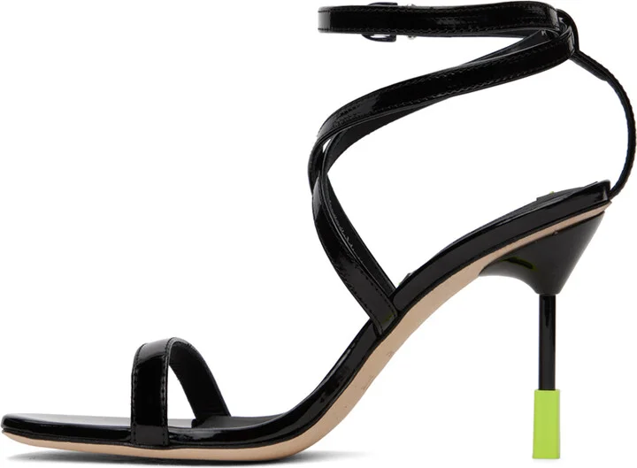 MSGM Black Iconic MSGM Heeled Sandals - Image 3