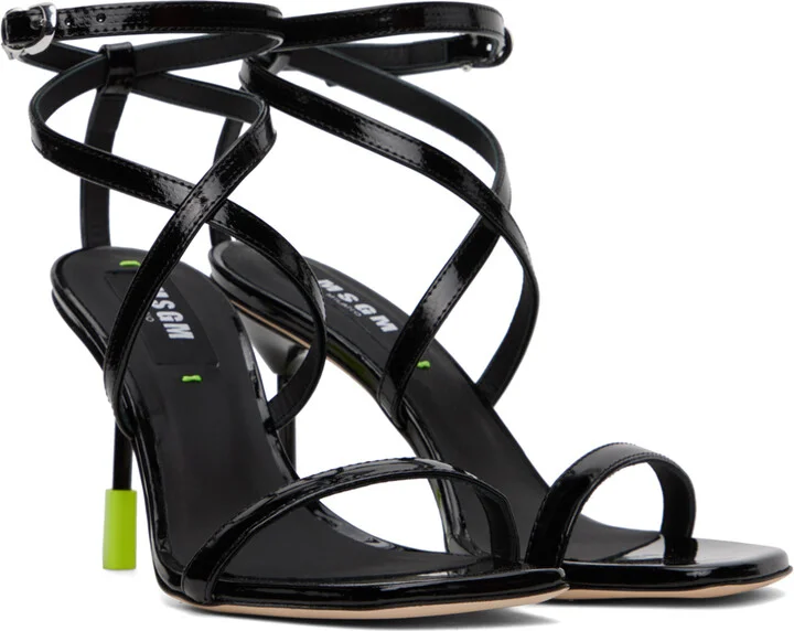 MSGM Black Iconic MSGM Heeled Sandals - Image 4
